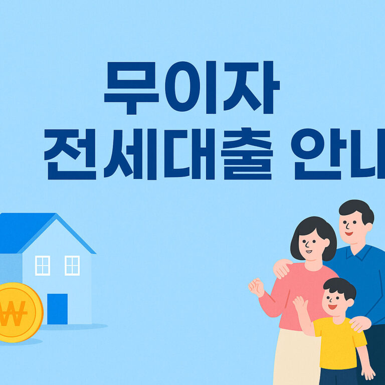 무이자 전세대출 안내 인포그래픽 이미지, 주택도시기금 지원제도 시각요약
