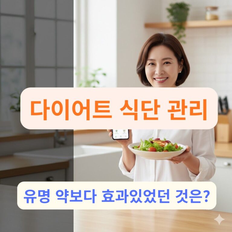 다이어트 식단 관리를 위해 샐러드를 들고 웃고 있는 전문가의 모습