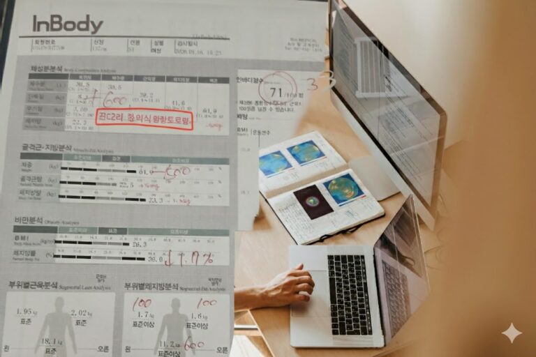 콜레스테롤 낮추는 법 프로젝트의 시작인 높은 총콜레스테롤 수치와 인바디 결과지