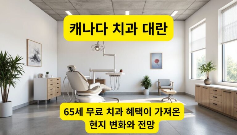 캐나다 치과 시장의 변화와 전문적인 진료 환경을 상징하는 깨끗하고 현대적인 치과 내부 전경