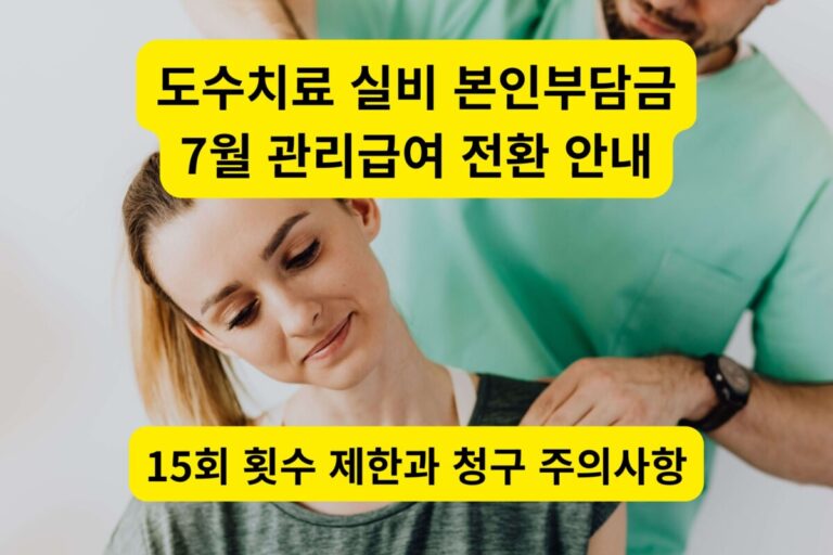 도수치료 실비 본인부담금 개정안에 맞춰 목과 어깨 통증 완화를 위해 전문 도수치료를 받는 환자의 모습