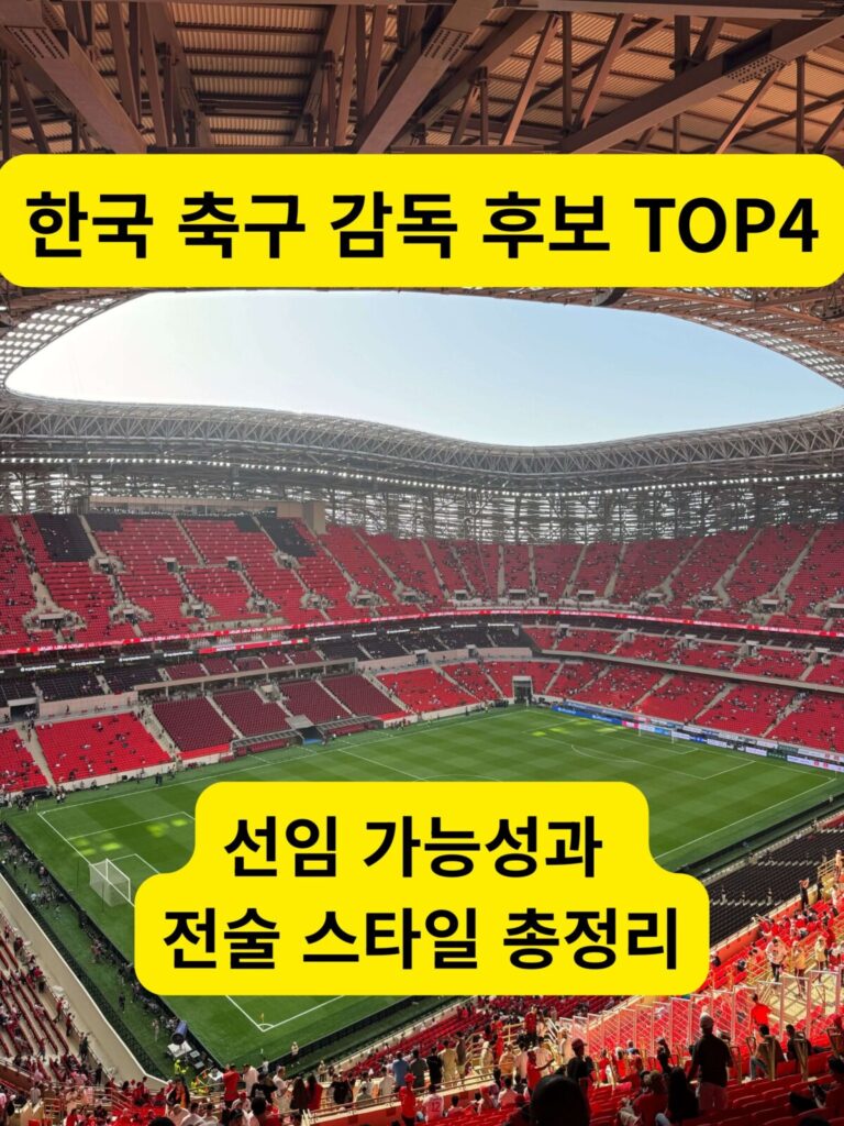 한국 축구 감독 후보 아시안컵 대비 경기장 전경