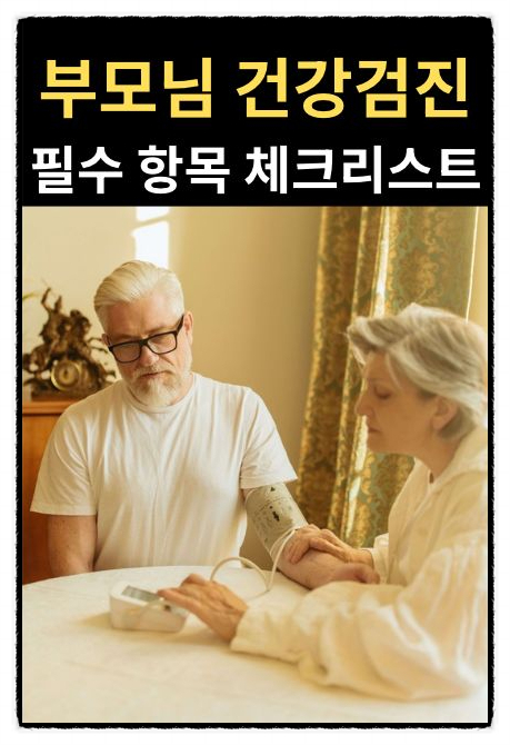 병원에서 의사와 건강검진 상담을 받는 시니어 부모님