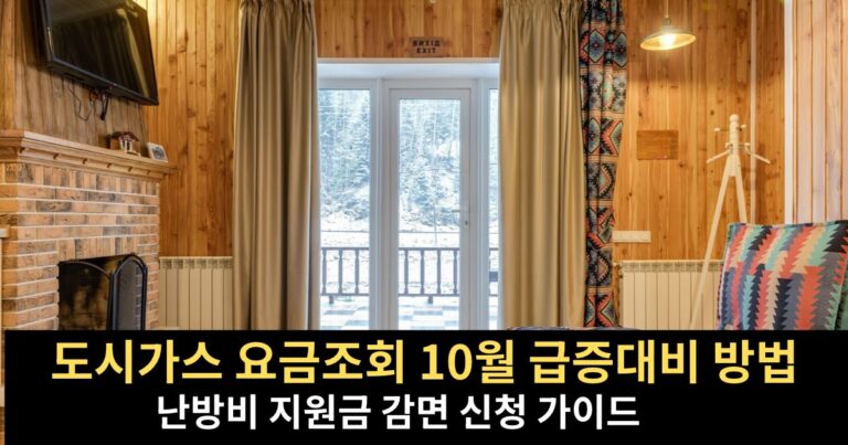 10월 난방 시작과 도시가스 요금조회 준비 썸네일